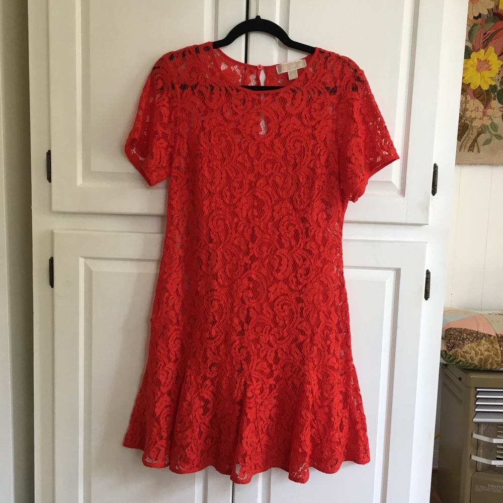 Red Lace Michael Kors Dress